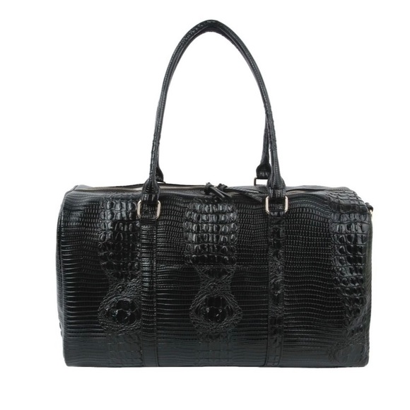 Black crocodile duffle bag - Picture 1 of 1